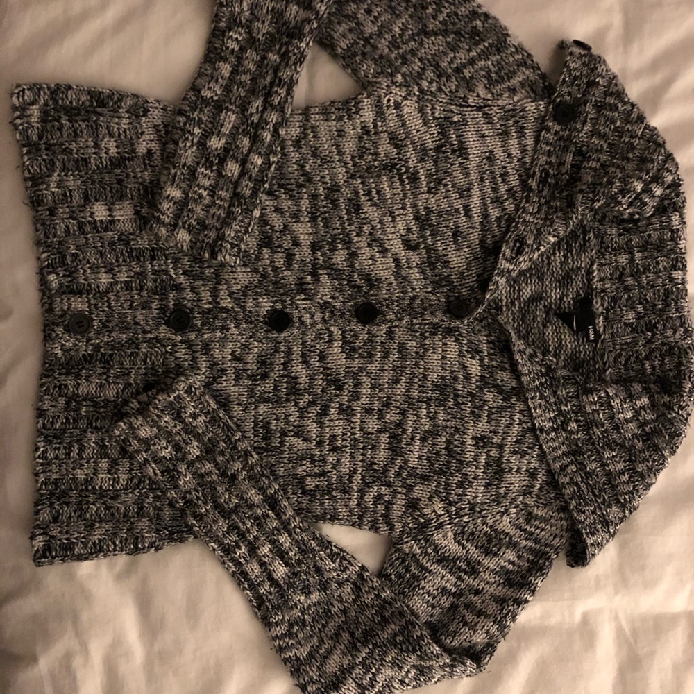 H&M Black/white button down Sweater Cardigan